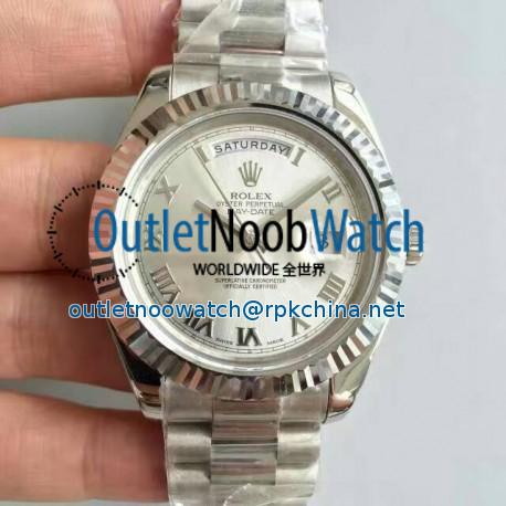 Replica Rolex Day-Date II 218239 41MM V6 Stainless Steel Sundust Dial Swiss 2836-2