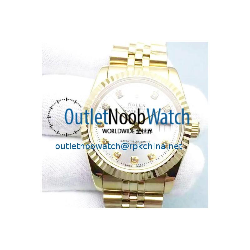 Replica Rolex Datejust 116238-0079 36MM Yellow Gold Rhodium Dial Swiss 2836-2