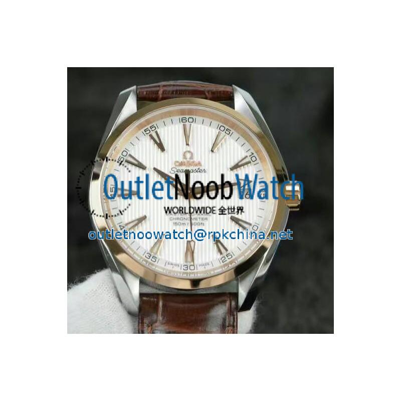 Replica Omega Seamaster Aqua Terra 150M 41MM Rose Gold & Stainless Steel White Dial Swiss 8500