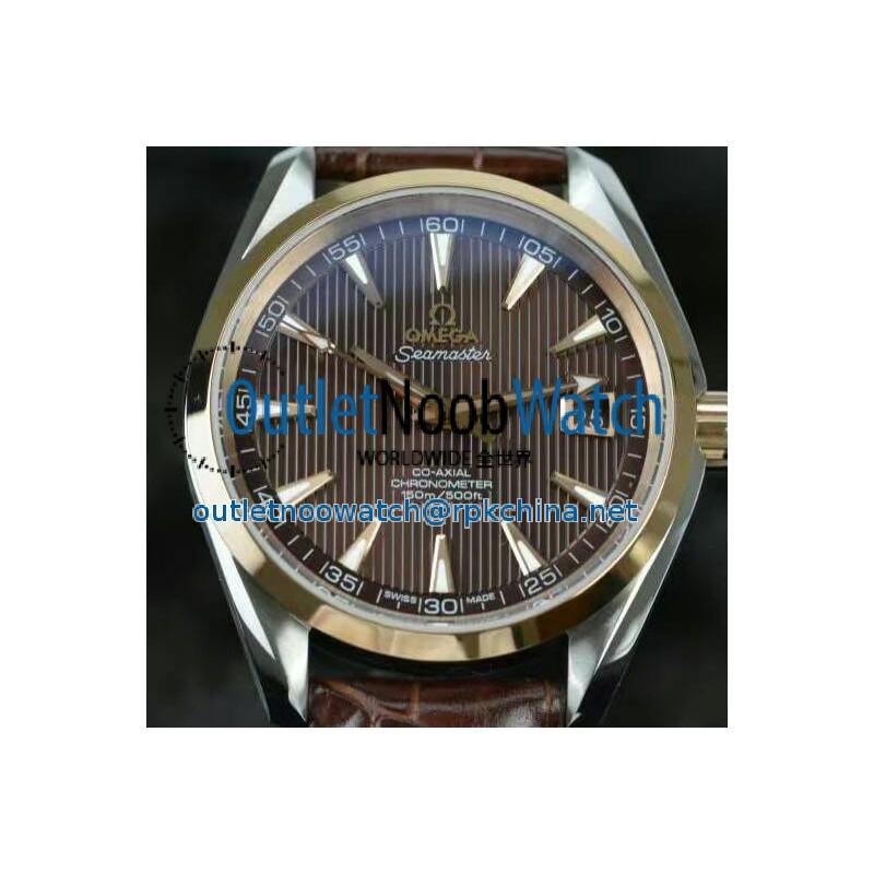 Replica Omega Seamaster Aqua Terra 150M 41MM Rose Gold & Stainless Steel Brown Dial Swiss 8501