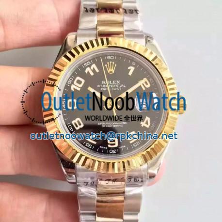 Replica Rolex Datejust 41 126333 41MM NF Stainless Steel & Yellow Gold Black & Arabic Dial Swiss 2836-2