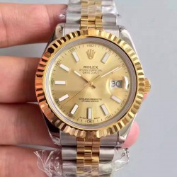 Replica Rolex Datejust 41 126333 41MM NF Stainless Steel & Yellow Gold Champagne Dial Swiss 2836-2