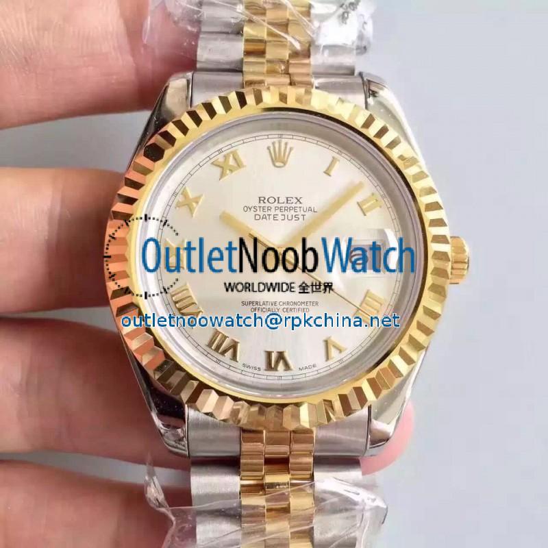 Replica Rolex Datejust 41 126333 41MM NF Stainless Steel & Yellow Gold Rhodium Dial Swiss 2836-2