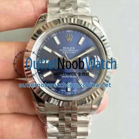 Replica Rolex Datejust II 116334 41MM NF Stainless Steel Blue Dial Swiss 2836-2