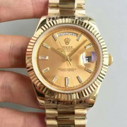 Replica Rolex Day-Date 40 228238 40MM KW Yellow Gold Champagne Dial Swiss 3255