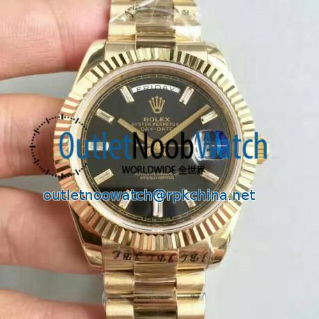 Replica Rolex Day-Date 40 228238 40MM KW Yellow Gold Black Dial Swiss 3255