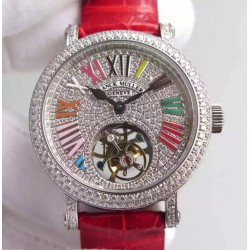 Replica Franck Muller Color Dreams Tourbillon Imperial Stainless Steel & Diamonds Diamonds Dial Swiss Tourbillon