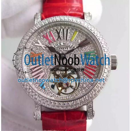 Replica Franck Muller Color Dreams Tourbillon Imperial Stainless Steel & Diamonds Diamonds Dial Swiss Tourbillon