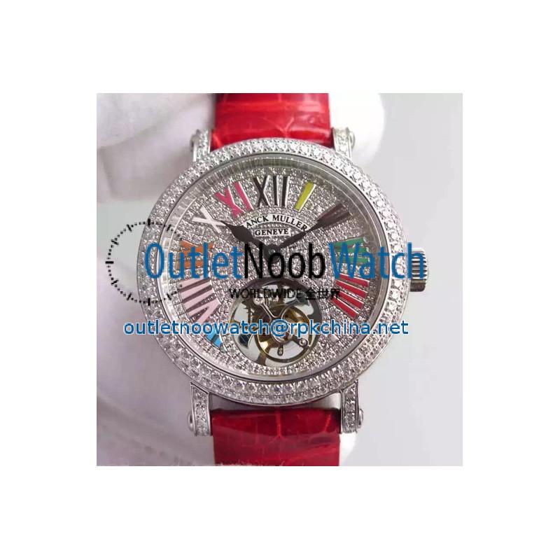 Replica Franck Muller Color Dreams Tourbillon Imperial Stainless Steel & Diamonds Diamonds Dial Swiss Tourbillon