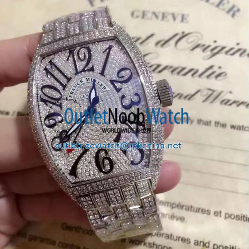 Replica Franck Muller Cintre Curvex Color Dreams FM 5850 SC D CD SUNSET OG Stainless Steel&Diamonds Diamonds Dial Swiss 2824-2