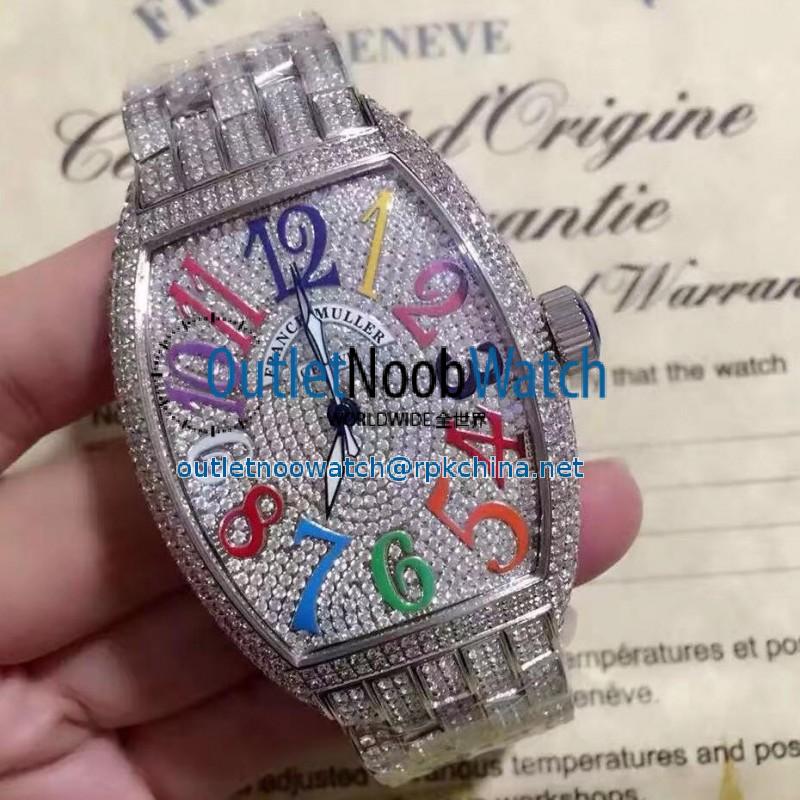 Replica Franck Muller Cintre Curvex Color Dreams FM 5850 SC D CD SUNSET OG Stainless Steel&Diamonds Diamonds & Color Dial Swiss 