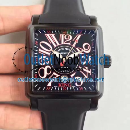 Replica Franck Muller Conquistador Cortez King 10000KSC ZX PVD Black & Red Dial Swiss 2824-2