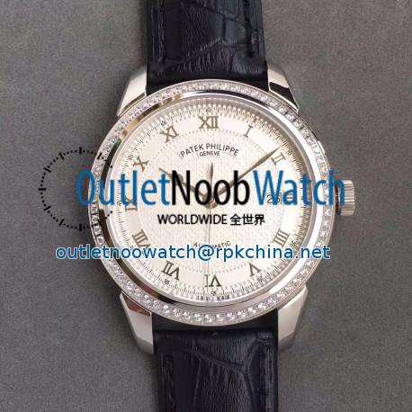 Replica Patek Philippe Calatrava 5296 Stainless Steel & Diamonds White Dial Swiss 324SC