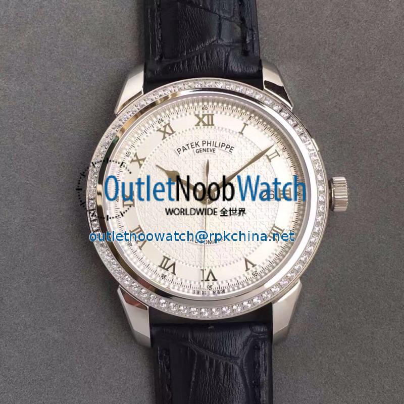 Replica Patek Philippe Calatrava 5296 Stainless Steel & Diamonds White Dial Swiss 324SC