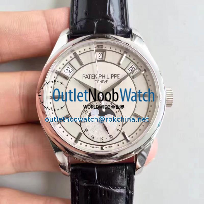 Replica Patek Philippe Annual Calendar 5205G-001 Stainless Steel White Dial Swiss 324SQALU 24H/206