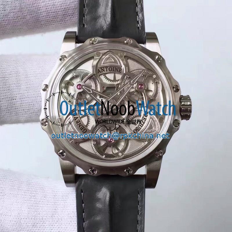 Replica Antoine Preziuso Tourbillon of Tourbillons Stainless Steel Silver Dial Swiss AFP-TTR-3X