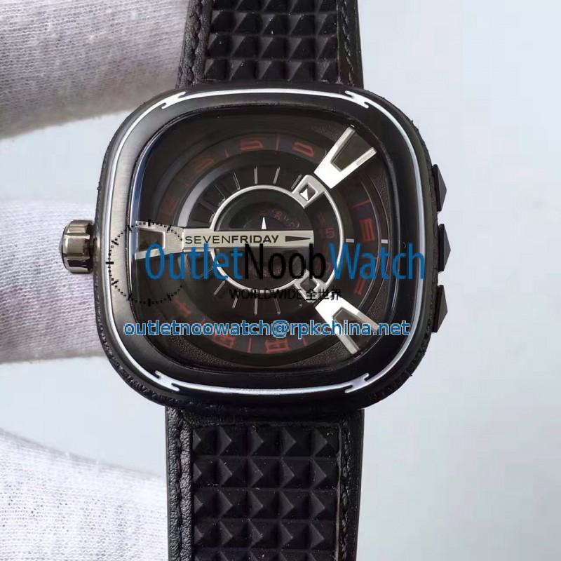 Replica SevenFriday M Series M1/04 Punk PVD Black Dial Miyota 8215