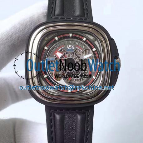 Replica SevenFriday P Series P3C/01 PVD Black & Red Dial Miyota 82S5