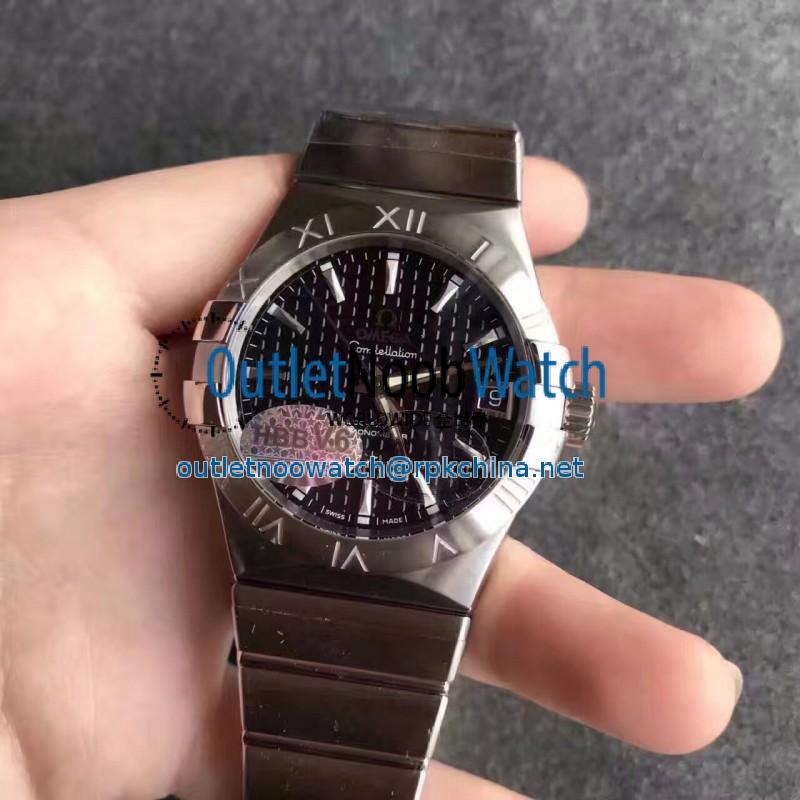 Replica Omega Constellation 123.10.38.21.01.002 38MM V6 Stainless Steel Black Dial Swiss 8500