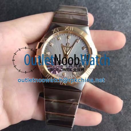 Replica Omega Constellation 123.20.38.21.52.002 38MM V6 Stainless Steel & Yellow Gold Silver & Diamonds Dial Swiss 8500