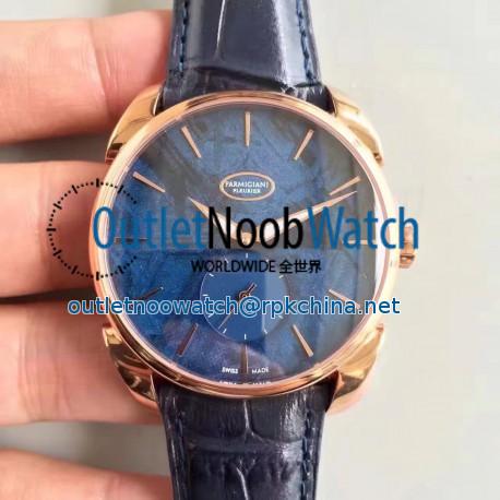 Replica Parmigiani Fleurier Tonda 1950 PFC267-1000600-HA3141 Rose Gold Meteorite Blue Dial Swiss PF701