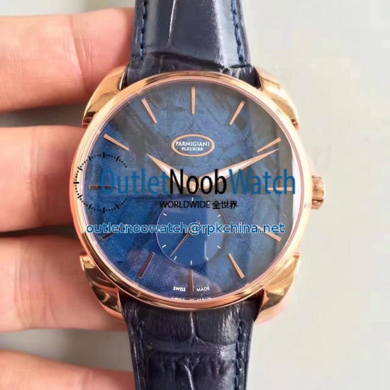 Replica Parmigiani Fleurier Tonda 1950 PFC267-1000600-HA3141 Rose Gold Meteorite Blue Dial Swiss PF701