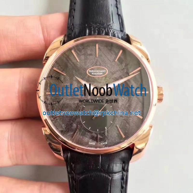 Replica Parmigiani Fleurier Tonda PFC267-1000600-HA3141 Rose Gold Meteorite Black Dial Swiss PF701