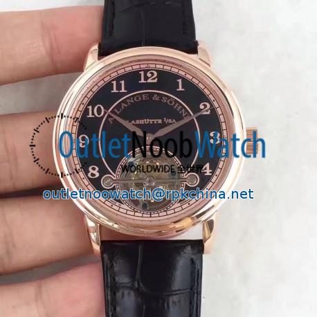 Replica A. Lange & Sohne 1815 Tourbillon 730.032 LH Rose Gold Black Dial Swiss L102.1