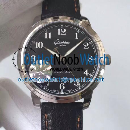 Replica Glashutte Original Senator Excellence 36-01-03-02-01 GF Stainless Steel Black Dial Swiss Calibre 36-01