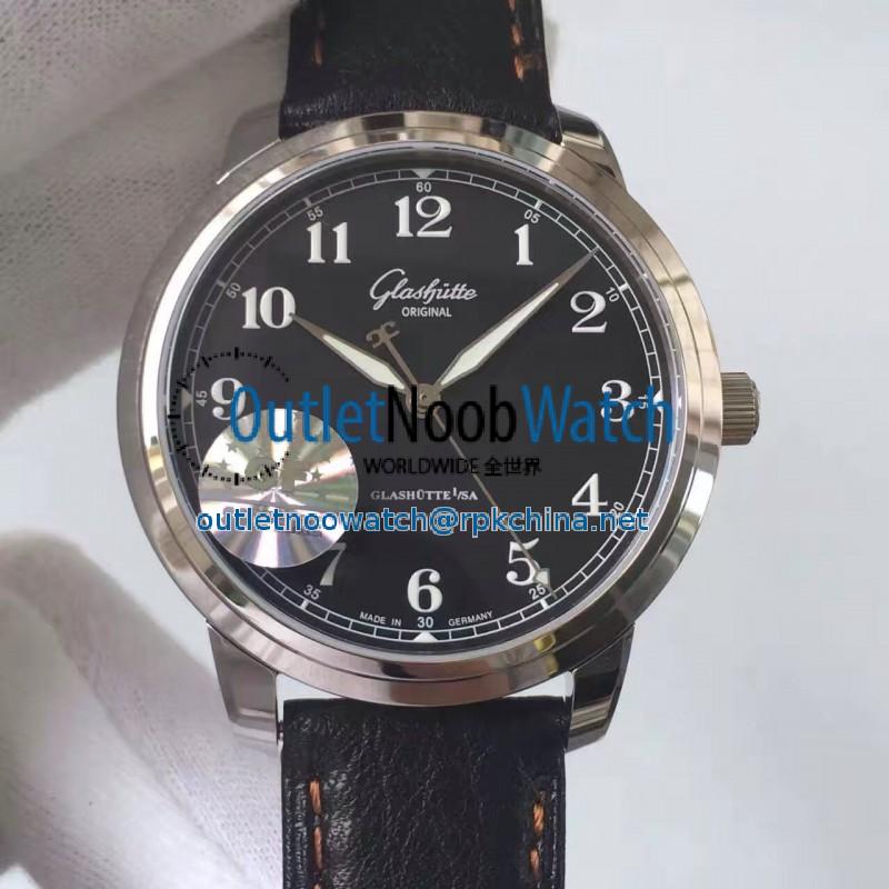 Replica Glashutte Original Senator Excellence 36-01-03-02-01 GF Stainless Steel Black Dial Swiss Calibre 36-01