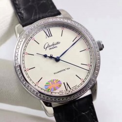 Replica Glashutte Original Senator Excellence 1-36-01-01-02-01 GF Stainless Steel & Diamonds White Dial Swiss Calibre 36-01