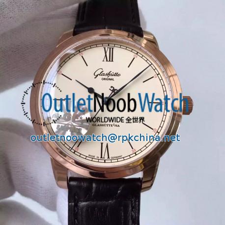 Replica Glashutte Original Senator Excellence 1-36-01-02-05-01 GF Rose Gold White Dial Swiss Calibre 36-01