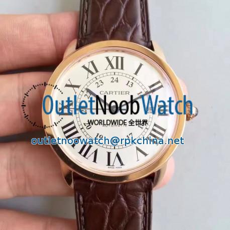 Replica Ronde Solo De Cartier W6701009 42MM TW Rose Gold White Dial Swiss 2892