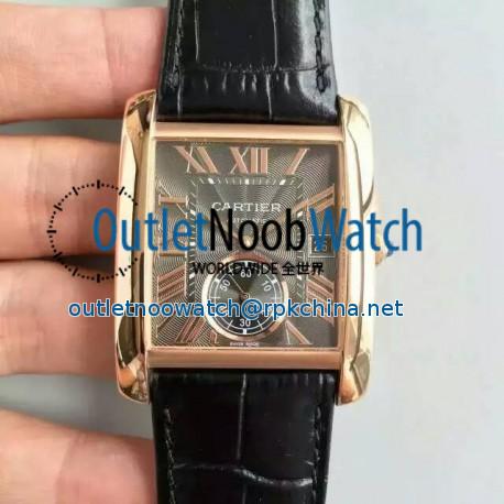 Replica Cartier Tank MC WGTA0014 JF Rose Gold Grey Dial Swiss 1904MC