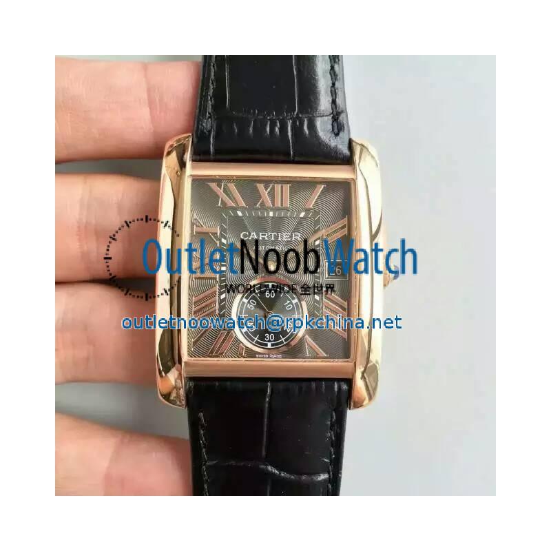 Replica Cartier Tank MC WGTA0014 JF Rose Gold Grey Dial Swiss 1904MC