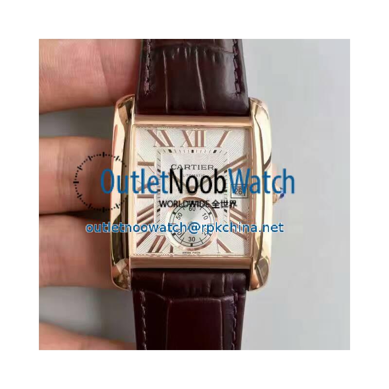 Replica Cartier Tank MC WGTA0014 JF Rose Gold White Dial Swiss 1904MC