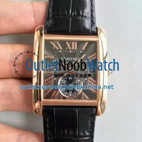 Replica Cartier Tank MC WGTA0014 JF Rose Gold Black Dial Swiss 1904MC