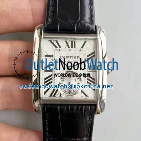 Replica Cartier Tank MC W5330003 JF Stainless Steel White Dial Swiss 1904MC