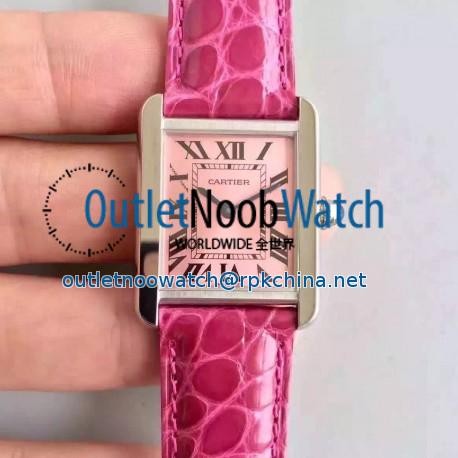 Replica Cartier Tank Solo Ladies W5200001 27MM x 34MM TW Stainless Steel Pink Dial Swiss Quartz