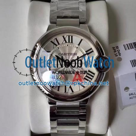 Replica Ballon Bleu De Cartier W69012Z4 42MM V6 Stainless Steel Silver Dial Swiss 2892