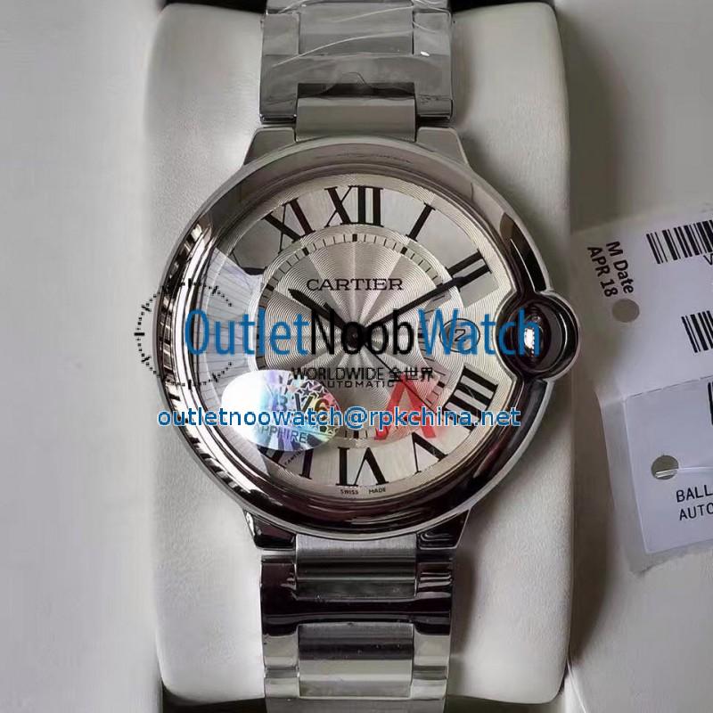 Replica Ballon Bleu De Cartier W69012Z4 42MM V6 Stainless Steel Silver Dial Swiss 2892