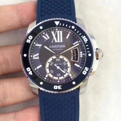 Replica Calibre De Cartier Diver WSCA0011 42MM TF Stainless Steel Blue Dial M9015