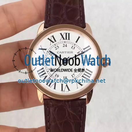 Replica Ronde Solo De Cartier W6701010 42MM UT Rose Gold White Dial Swiss 2892