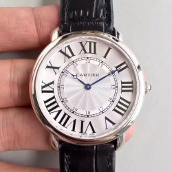 Replica Ronde Luis Cartier W6801004 42MM UT Stainless Steel Silver Dial Swiss 430MC