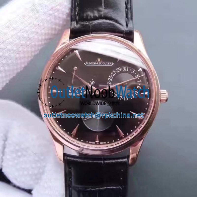 Replica Jaeger-LeCoultre Master Ultra Thin Reserve De Marche 1372520 N Rose Gold Black Dial Swiss Calibre 938