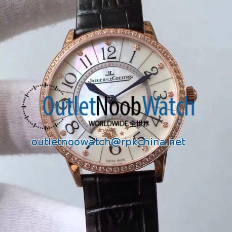 Replica Jaeger-LeCoultre Ladies Rendez-Vous Night & Day Large 3612420 38MM N Rose Gold & Diamonds Pearl Dial Swiss 898D/1