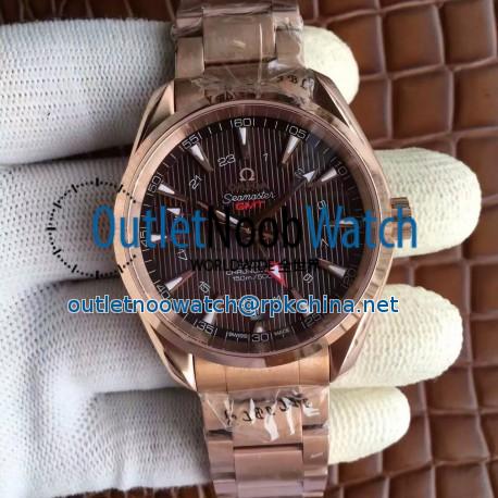 Replica Omega Seamaster Aqua Terra 150M GMT 231.50.43.22.06.002 43MM JH Rose Gold Black Dial Swiss 8605