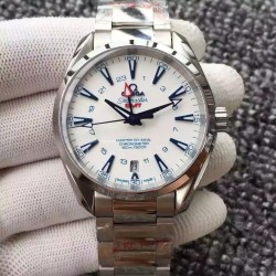 Replica Omega Seamaster Aqua Terra 150M GMT 231.90.43.22.04.001 43MM JH Stainless Steel White Dial Swiss 8605