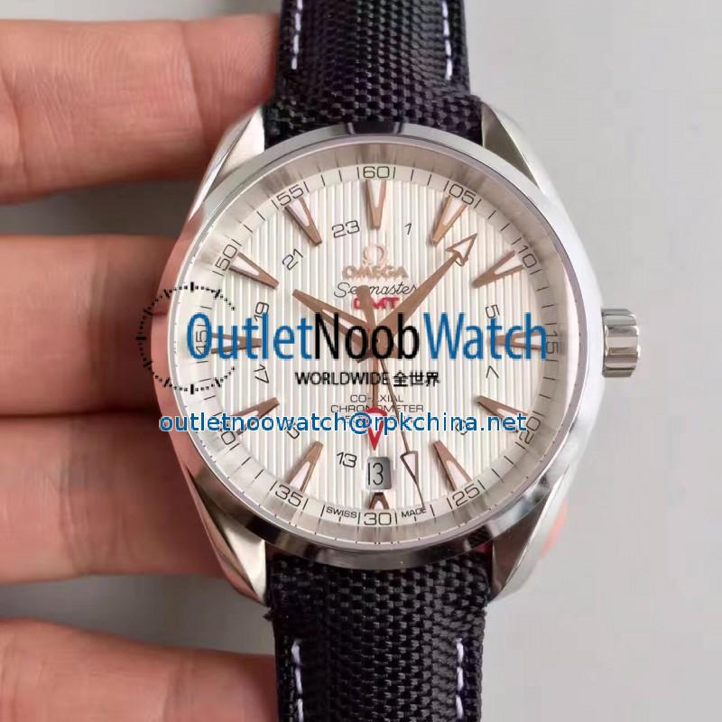 Replica Omega Seamaster Aqua Terra 150M GMT 231.92.43.22.04.001 43MM JH Stainless Steel White Dial Swiss 8605