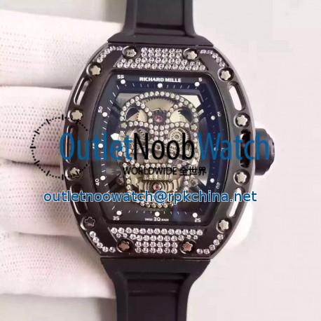 Replica Richard Mille RM052 SF PVD & Diamond Diamond Skull Dial Swiss M6T51